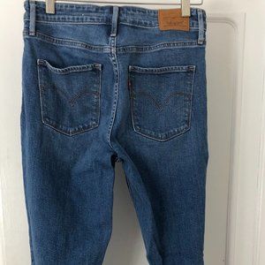 Levis Hi-Rise Ripped Skinny Jeans